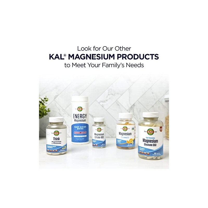 KAL- “Magnesio Glicinato ActivGels 315mg, Suplemento de Magnesio de Alta