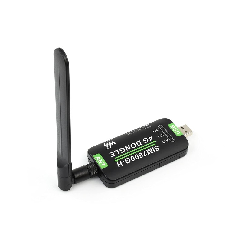 Waveshare SIM7600G-H 4G DONGLE with Antenna with Industrial Grade 4G