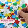 Pack of 220 Glitter Stickers, Heart Shaped, Star, Flower and