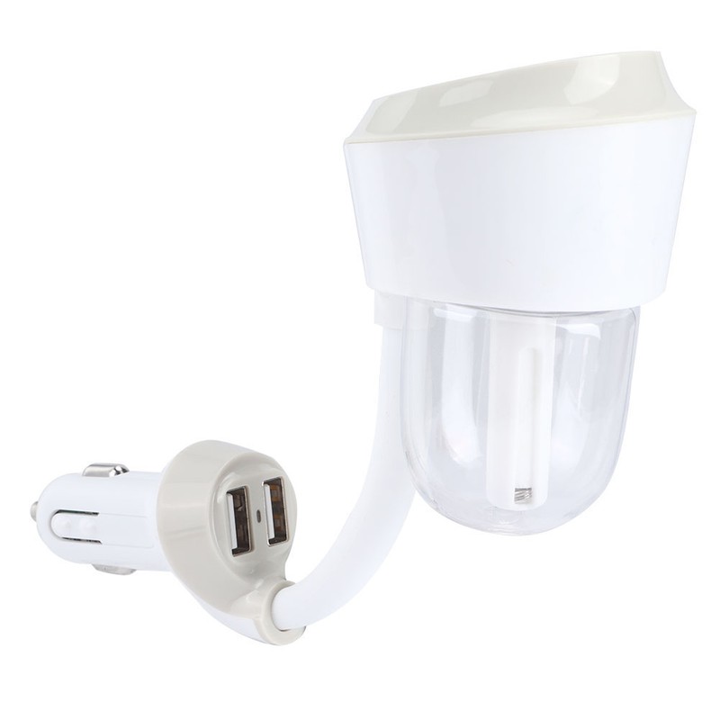 Car Air Humidifier Purifier Aroma Diffuser with USB Charging Port