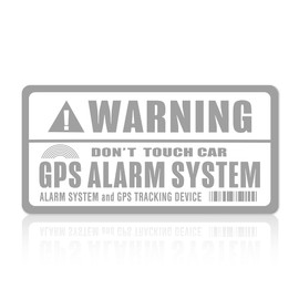 Anti-theft Anti-theft Prank Accident Prevention Security Sticker Sticker GPS WARNING Car Bicycle Bike Waterproof Waterproof (Clear & White, 1 Piece)