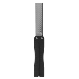 Knife Sharpener Foldable Fan Shaped Adamas Material Lightweight Portable Knife Sharpener for Outdoor Home Black