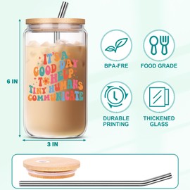 JOSTTER Speech Language Pathologist Gifts for Women, SLP Appreciation Cup, Retro Glass Can for Teacher, Therapist, Graduation, Thank You Gift, SLP Ice Coffee Cup