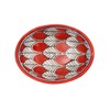 Red Peacock Hand Painted Ceramic Soap Dish with Holes for