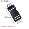 GYGYL 4 Pack 3/4" Wide Plastic Side Release Buckle Clip