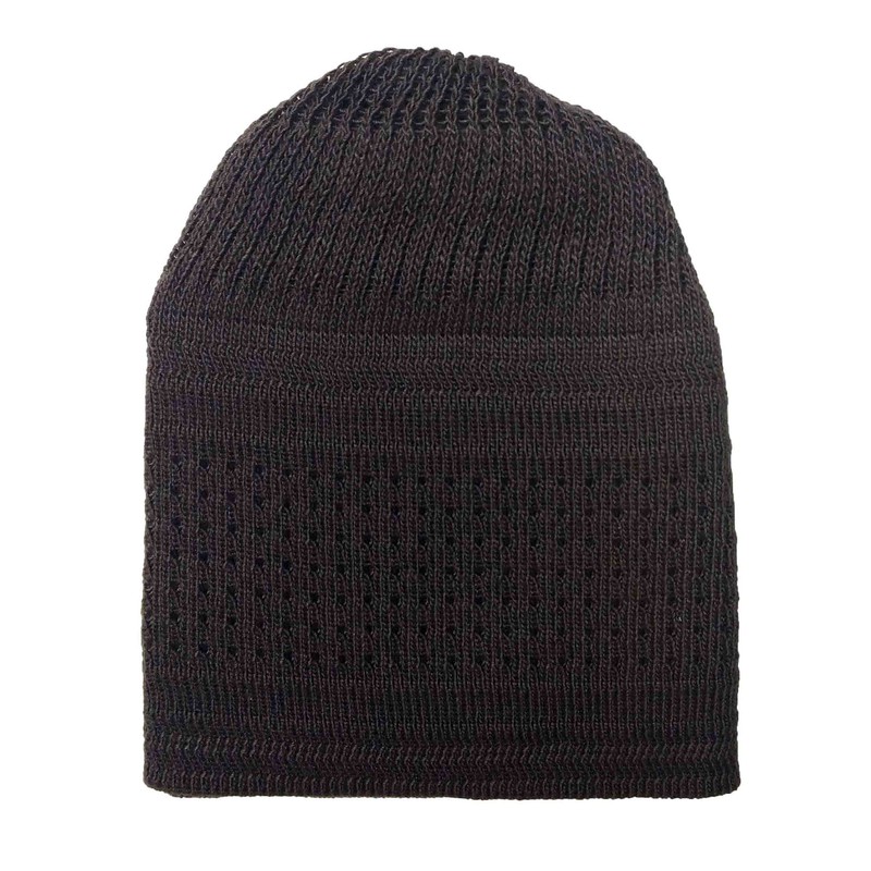 TheKufi Plain Graphite Black Cotton Stretch Knit Kufi Hat Skull