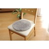 Soft Mix Shaggy, Round Chair Pad, Thread, Size: Approx. 13.8