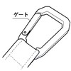 TOUGH LABEL VEX-211 S Square Carabiner with Strap