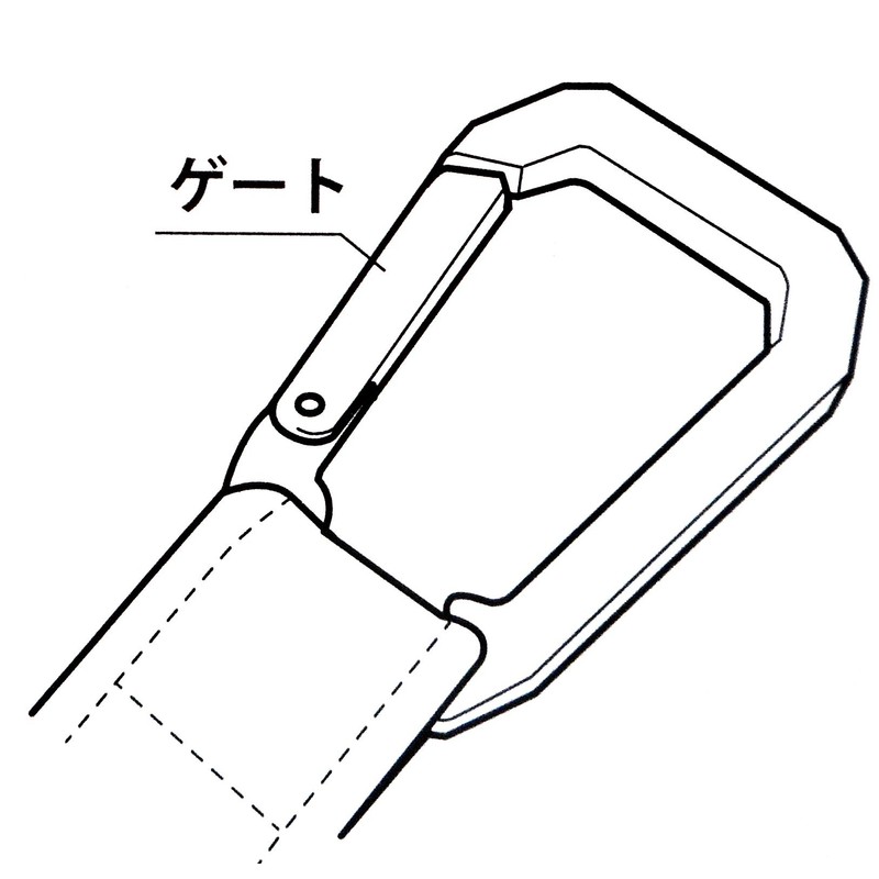 TOUGH LABEL VEX-211 S Square Carabiner with Strap