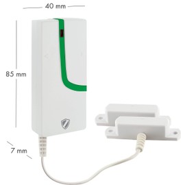 SCHWAIGER -5415 Garage Sliding Door Sensor | Home Alarm System | Burglary Protection | More Safety | Expansion Product