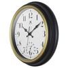 Infinity Instruments Classic Trim Plastic 12" Indoor/Outdoor Wall Clock with
