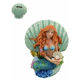 Osiris Trading UK Mermaid Money Box Display Figurine Fantasy Piggy Bank Ornament