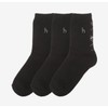 Hazzys (대구신세계)HAZZYS 블랙 체크배색 면혼방 중목양말3종세트 HJSS4F153WT (DAEGU SHINSEGAE) HAZZYS