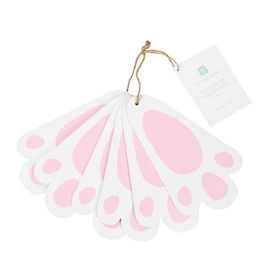 Talking Tables 6 x Reusable Wooden Bunny Footprints for Rabbit Easter Decorations! Hang on Tree or Use on Scavenger Hunts Also Perfect for Children's Room Decor Designed in the UK H16 x W9cm.