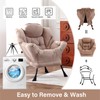 Lazy Chair, Comfy Reading Accent Chair for Bedroom, Khaki