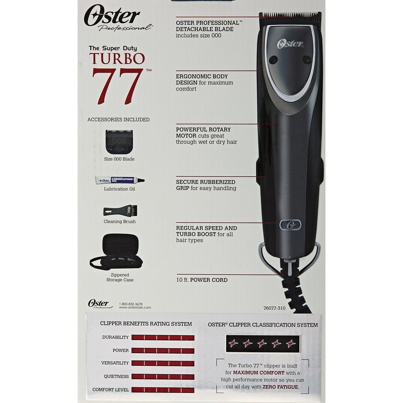 Oster 76077-310 Professional The Super Duty Turbo 77 Trimmer