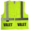 Qraphic Tee Valet Parking Safety Vest with Screen Print Design