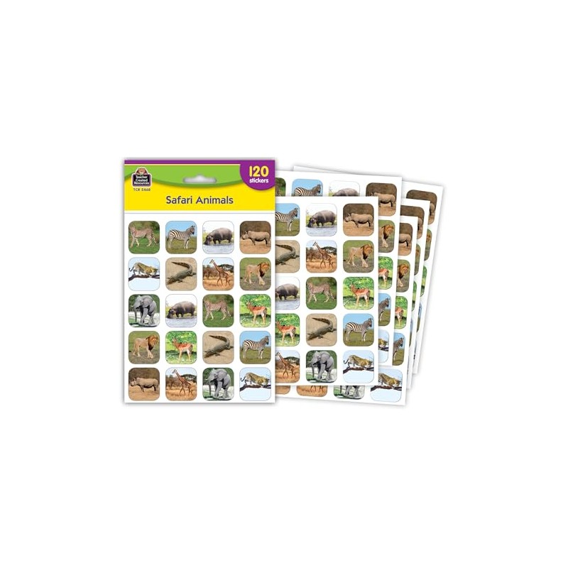 Teacher Created Resources Safari Animals Stickers