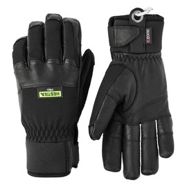Hestra Job Alpha Pro Ergo Grip Gloves with Czone Insert for Work, Yard, Wet Weather and General Multi-Use Jobs, Black, 8