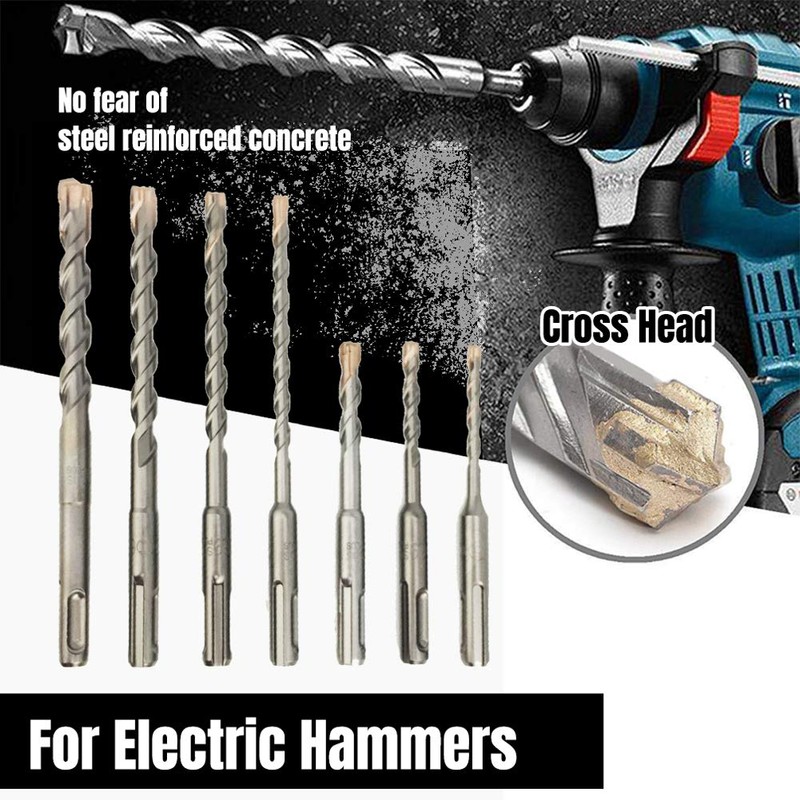 NORTOOLS Drill Sets 7 Pieces Rotary Hammer SDS Plus Drill