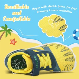 SAGUARO Children's Barefoot Shoes, Quick-Drying Bathing Shoes, EU 24-36, yellow