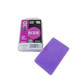 Rode Ski Wax Racing Glide Wax - R30 for XC, Alpine and Snowboard, Flourine-Free, Purple, 60g