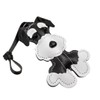 Handmade Schnauzer Dog Keychain, PU Leather Charm, 16 cm, Black