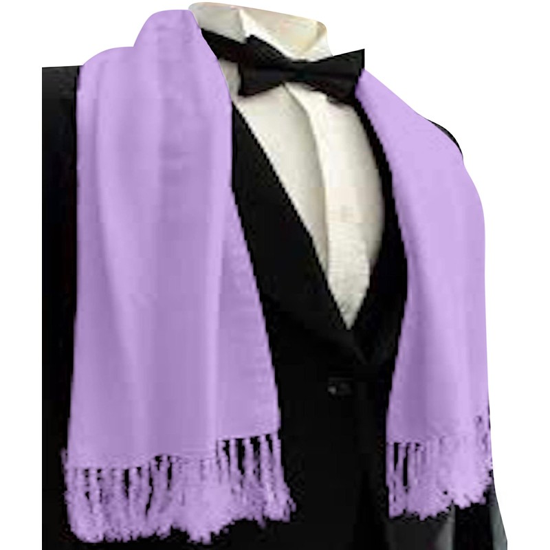 Light Purple Lilac Men's Nepalese Solid Colour Fashion Scarf Scarves