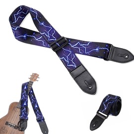 WHYCNJL Basicon Adjustable Guitar Strap Guitar Strap for Electric Guitar Acoustic Guitar Bass Length 80 cm - 138 cm Width 5 cm