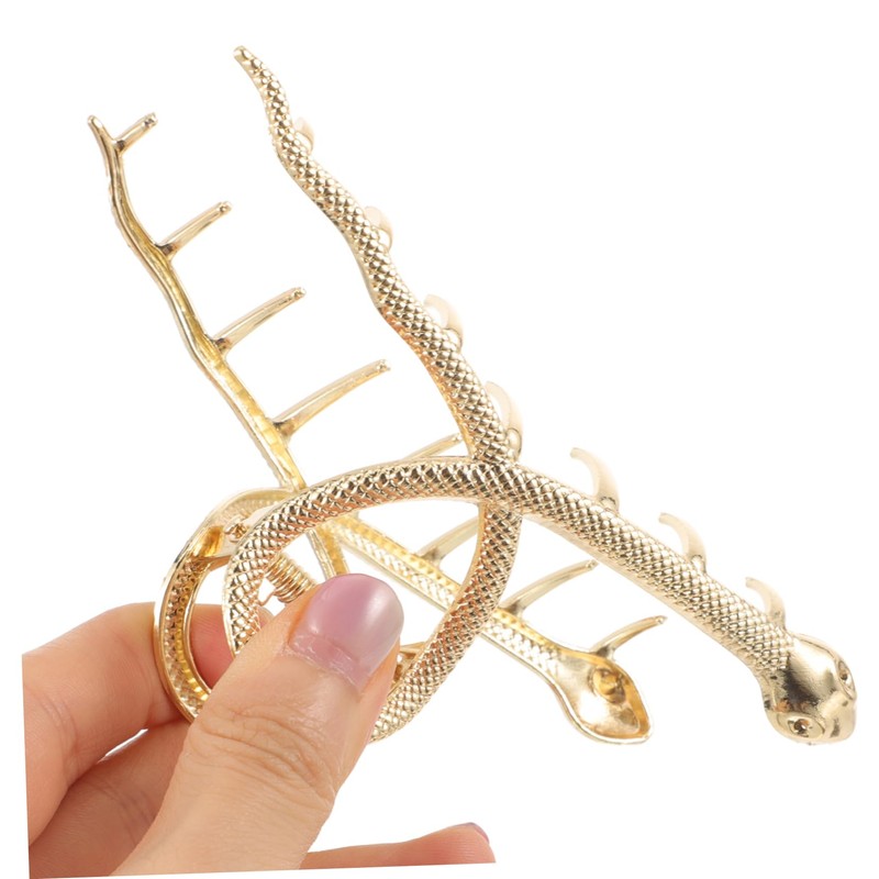 Gatuida Snake Hair Claw Clip for Women Large Metal Claw