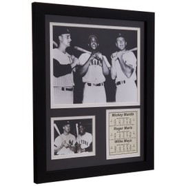 Legends Never Die Mickey Mantle, Roger Maris and Willie Mays Framed Photo Collage, 11x14-Inch (11112U)