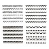 New8Beauty Nail Art Stickers Decals Series 11B (30-Pack) - Black