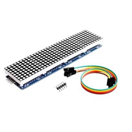 NOYITO MAX7219 Dot Matrix Module 4 in 1 Display Module Blue Red Green Three Colors with 5Pin Wire Suitable for Microcontroller - Upgrade (Green)