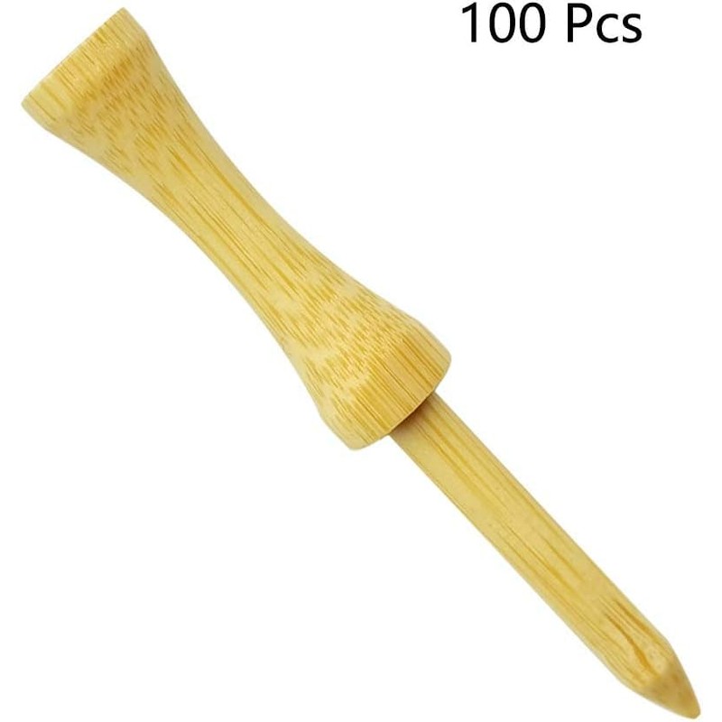 Zivisk Wooden Golf Tees 2-3/4" 100 Count 70mm Natural Step