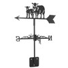 Metal Weather Vane Black Cute Animal Design Sturdy Durable Decorative