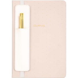 Eccolo - Cuaderno de diario con forro, tapa dura rosa, incluye bolígrafo y soporte, 256 páginas rayadas, 5.75 x 8.2 pulgadas