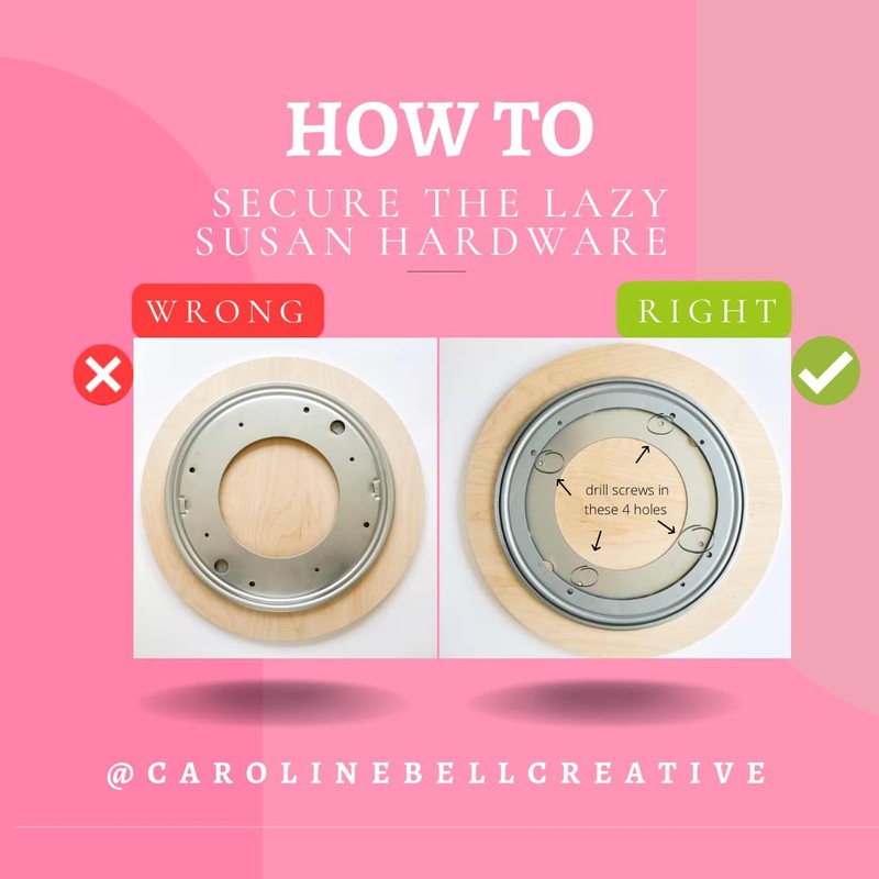 Lazy Susan Hardware, 12 inch, 1,000 lbs. Load Capacity, Pack