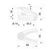 Viro | New Hardened Monolithic Disc Lock with 14mm Shaft