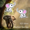 Elephant Earring for Women Sterling Silver Elephant Jewelry Stud Earrings