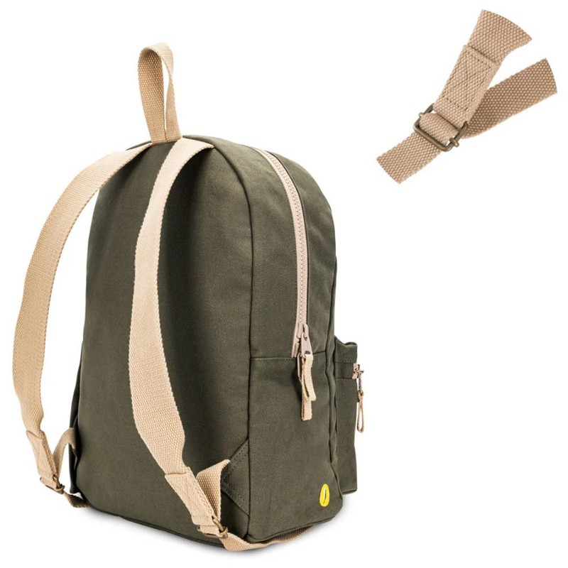 Fluf Organic Cotton Canvas Backpack, Carbon