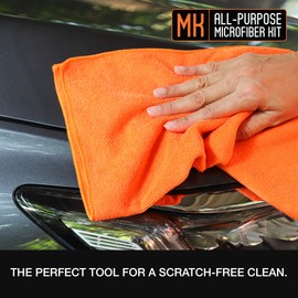 Suds Lab Premium Microfiber Towels for Car Detailing, Cleaning, Washing, Polishing - 16"x16" Ultra-Soft, Edgeless, Scratch-Free Cloth, Dual-Weave, Pack of 12