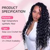 24 Inch 8 Packs Deep Faux Locs Crochet Hair Ombre