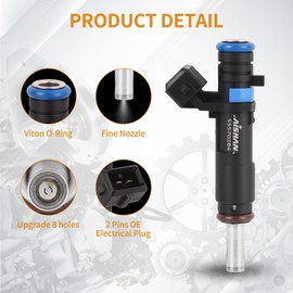 AISHAN 4PCS Fuel Injectors 8 Holes Compatible with Chevy Sonic 2012-2015, Cruze 2011 2012 2013 2014 2015, Cruze Limited 2016 L4 1.8L Replace 55570284 FJ1153 800-2189N