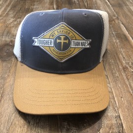 Unbranded Kerusso Tougher Than Nails Adjustable Hat Grey/Orange/Wh