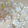 Mililanyo 20 Pcs Pearl Rhinestone Buttons Rhinestone Faux Pearl Embellishments