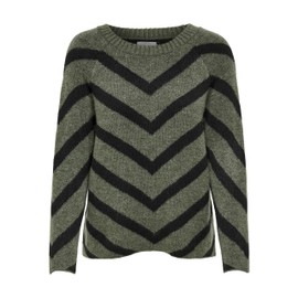 ONLY Women's Onleliza L/S KNT NOOS 15191792 Jumper, Lizard/Detail:w/ Black