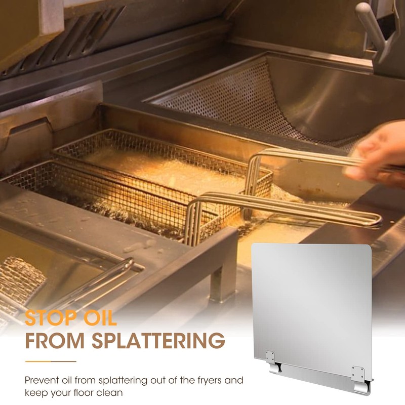 SDSNTE Stainless Steel Commercial Deep Fryer Splash Guard 20-1/2" W