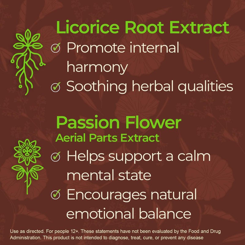 ESENCIA CORONADA Herbal Supplement with Licorice Root and Passion Flower