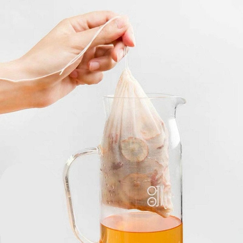 LUCKYBEE Disposable Empty Bags 10*15cm Line Tea Bag Non-woven Pressed
