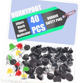 40 Pair Rubber Pin with Backs,Rubber Pin Butterfly Clutch Backings Holder Tie Tacks Keepers Replacement with 9mm Length Lapel Enamel Pins for Craft Making, Pin Safety Backs for Brooch Tie (40)